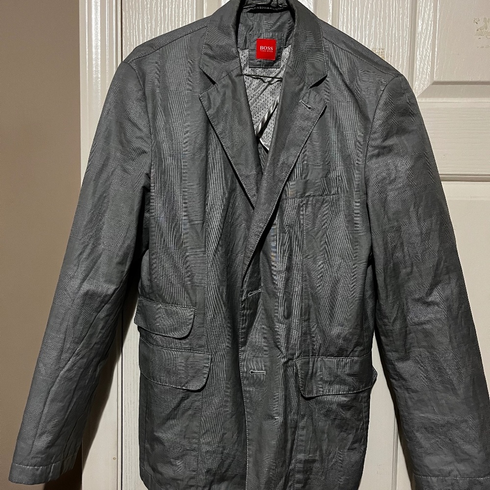 Hugo Boss Charcoal Textured Blazer